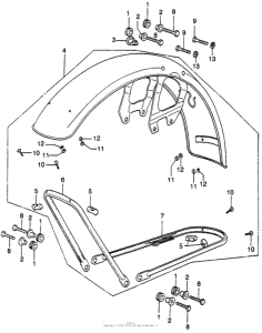 CB750 Переднее крыло