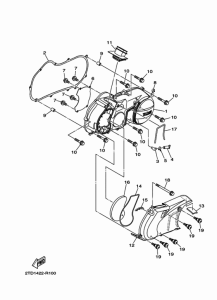 LTS125-C Крышка картера двигателя