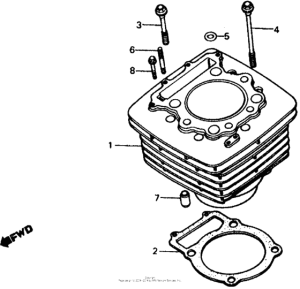 XR500R Cylinder 83-84