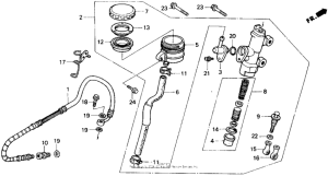 VFR750R Задний тормозной цилиндр