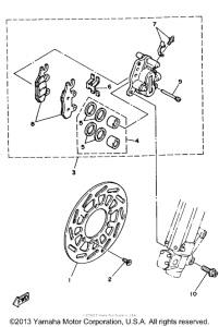YZ125W Передний суппорт