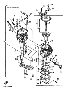 XV1100 Carburetor assy