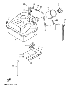 XC125 Rpservoir a carburant
