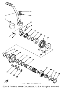 YZ400D Кик стартер