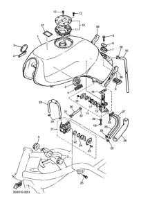 SRX600 Fuel tank assy