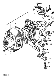 DR250 Задний комбинированный сигнал