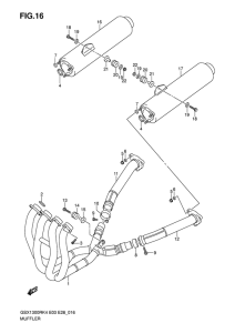 GSX1300R Muffler comp