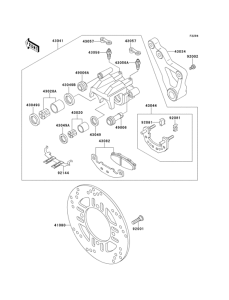ZX600 Задний суппорт