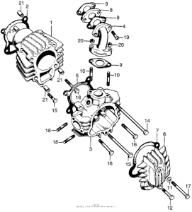 QA50 Цилиндр и головка цилиндра