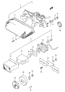 DR800 Задний комбинированный сигнал