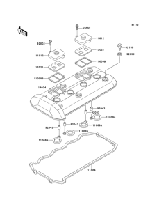 ZX1100 Крышка головки цилиндров