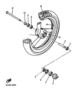 FZR1000 FZR1000W Transom + tube