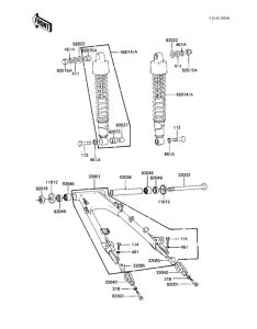KZ550 Swing arm / shock absorbers