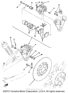 SR500E Rear disc brake - caliper