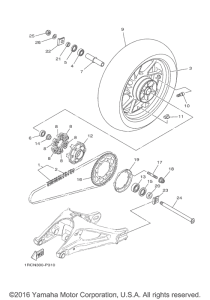 FZ09 Переднее колесо