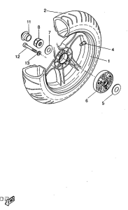 YQ50 Переднее колесо