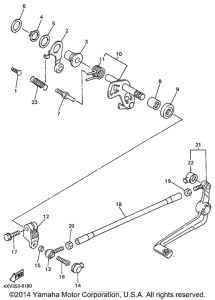 YZF-R1 Вал переключения