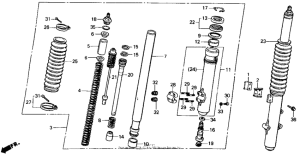 CR125R Front fork 86