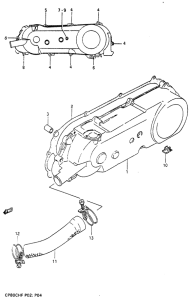 CP80 Carter moteur gauche