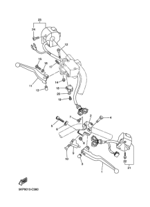 XVS400C ﾊﾝﾄﾞﾙｽｲﾂﾁ & ﾚﾊﾞｰ