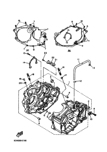 TT600RE Картер двигателя
