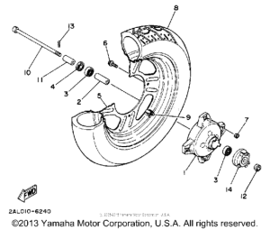 YSR50D Переднее колесо