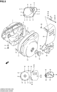 LS650 Crankcase cover ass`y  (v