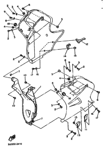 FZR1000 FZR1000E Cowling comp