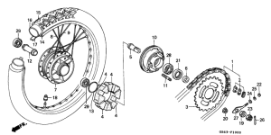 C90 Rear wheel complete assy