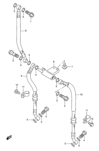 GSX750 Передние тормозные трубки