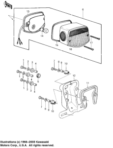 KZ1000 Taillight unit ass`y