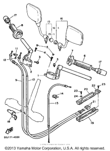 FJ1100N Handlebar-cable