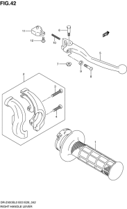 DR-Z400 Рукоятка газа и тормоза