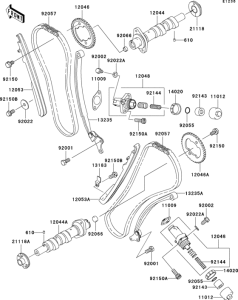 VN1600 Распред вал