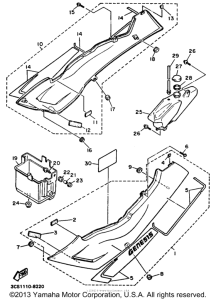 FZR750RU Боковые обтекатели