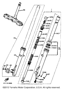 XT550K Передняя вилка