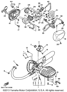XV535MC Выхлопная система