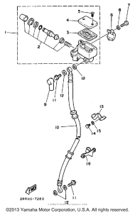 YSR50U Главный тормозной цилиндр