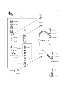 KX500 Задний тормозной цилиндр