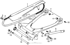 CB550 Swingarm + chain