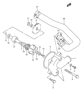 RGV250 Водяная помпа