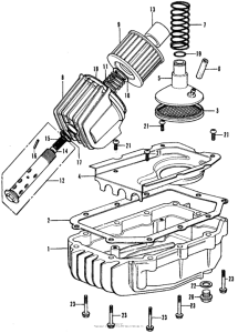 CB350 Oil filter + oil pan