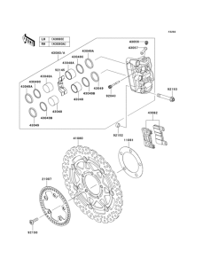 ZX1000 Передний тормоз