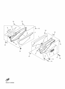 FJR1300A Боковая крышка