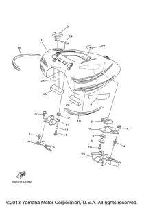 XV1900CU Топливный бак