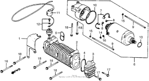 CM400 Starting motor + oil cooler
