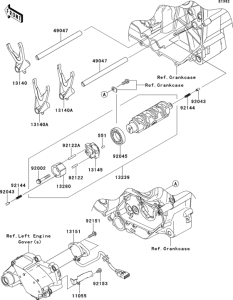 VN1700 Валы и вилки переключения передач