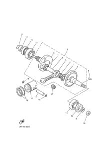 PW80 Коленчатый вал и поршни