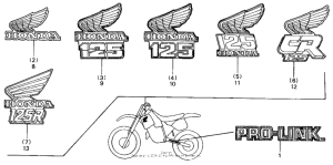 CR125R Наклейки