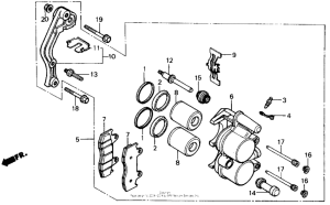 CR500R Fr. brake caliper 84-86